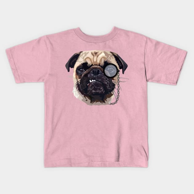 Pug Kids T-Shirt by thedailysoe